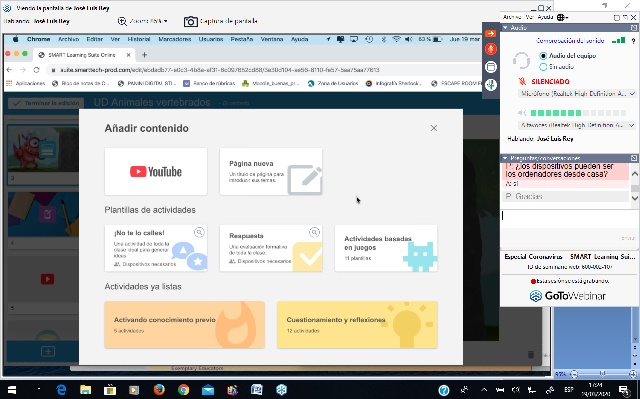 rafaelmmaroto's tweet image. Interesantísimo y didáctico webinar de @joselrey10 sobre #SmartLearningSuiteOnLine para trabajar con alumnos/as desde casa. He sacado muchas ideas, en cuanto pueda preparo unas ideas que me han surgido y las pongo en práctica. Gracias a @jlcastano y @SMART_Tech