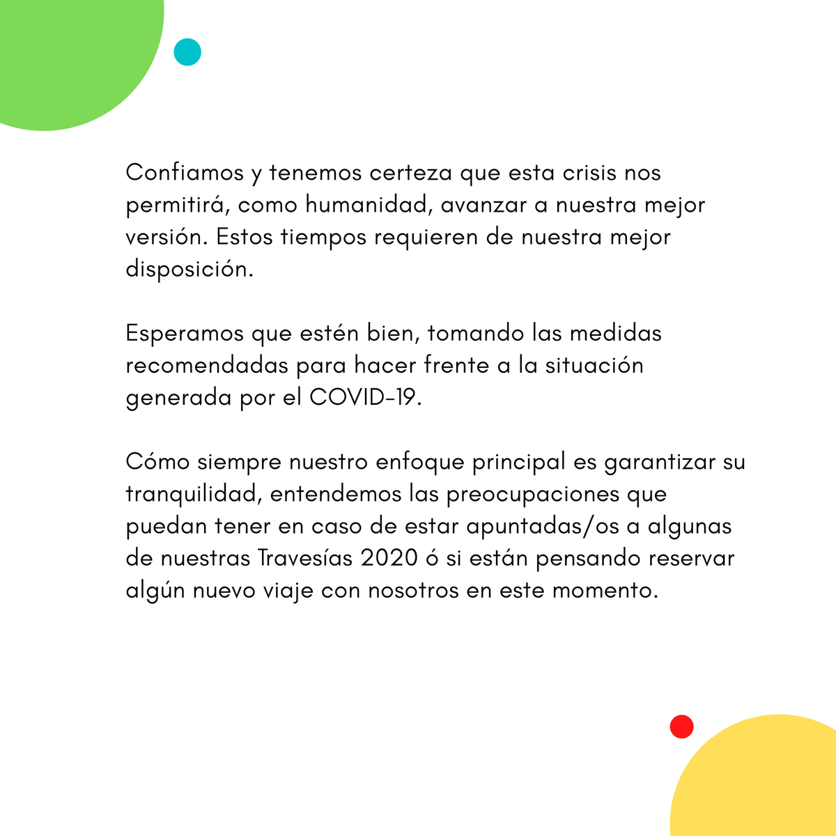 recrearse's tweet photo. Comunicado a toda nuestra familia Re-Creación del Ser | Es tiempo de apoyarnos. https://t.co/TvxfdjNWFd