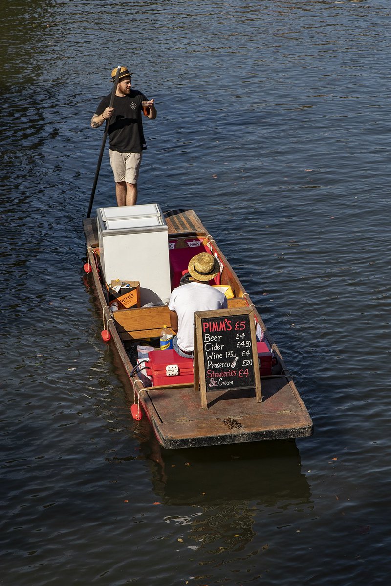 A floating bar on the river in Cambridge.