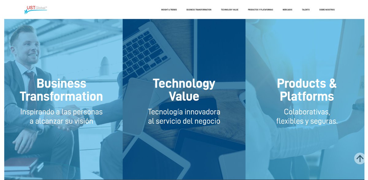 USTspain's tweet photo. En UST Global hemos renovado nuestra web! Te invitamos a visitarnos y descubrir nuestras propuestas y enfoque para esta era de evolución y cambios ¡Bienvenidos! https://t.co/lGLr7DnGgw #TransformaciónDigital #innovación #digital https://t.co/x8NNqVu30m