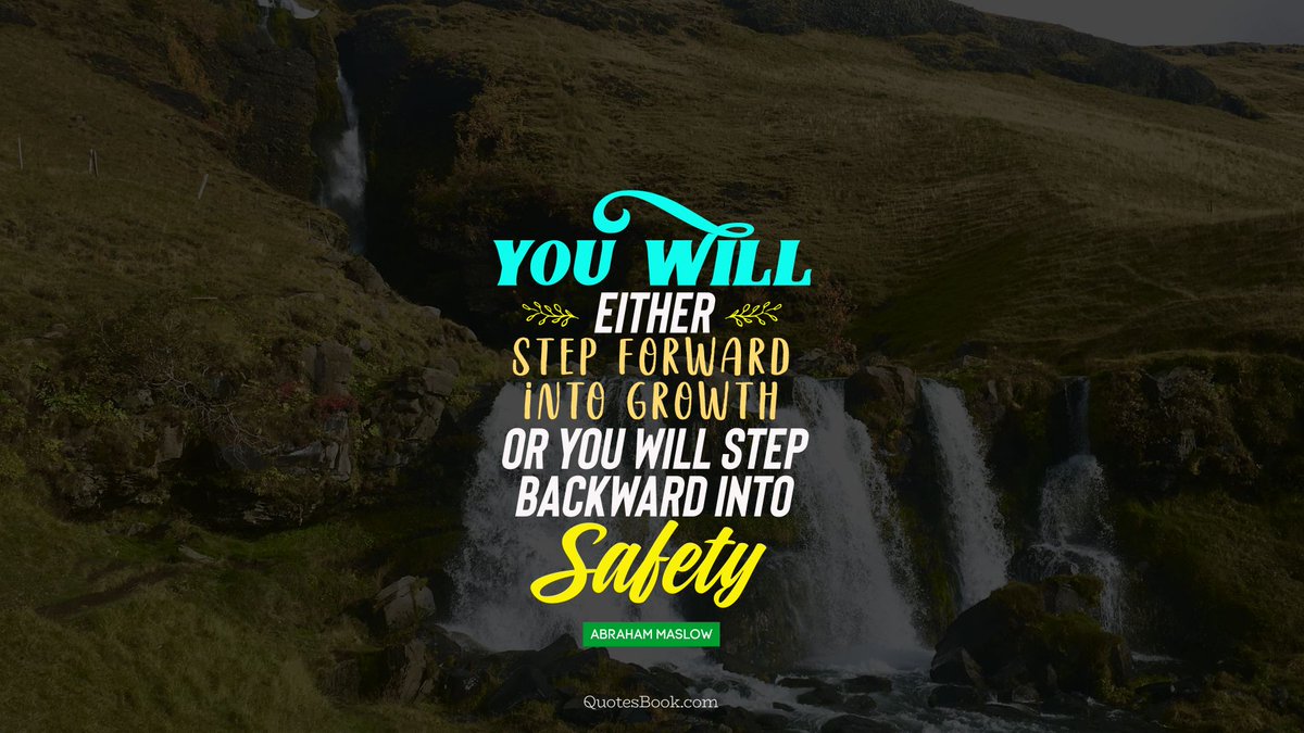 BryantCPA's tweet photo. You will either step forward into growth or you will step backward into safety. #ThursdayMotivation #ThursdayThoughts #ThursdayThoughts #StepForward #Growth #StepBackward #Safety https://t.co/5dVPae4s4n