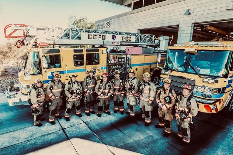 Among the escalating outbreak of COVID-19, our sisters and brothers across the state are on the front lines and here to protect &amp; serve. We are here for our communities every day. Know that you can always rely on us. 
Image via: Clark County Firefighters Local 1908
