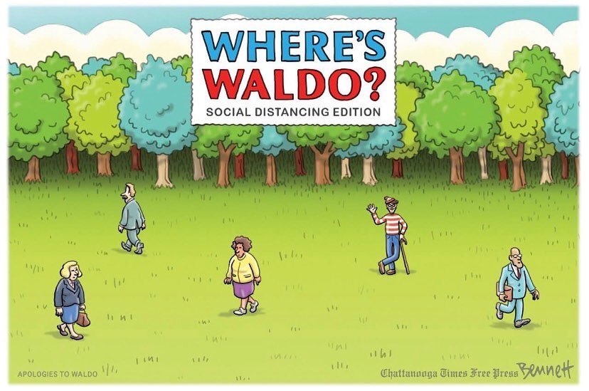 RealJamesWoods's tweet photo. #WheresWaldo (social distancing edition) https://t.co/iiA7I6lxMa