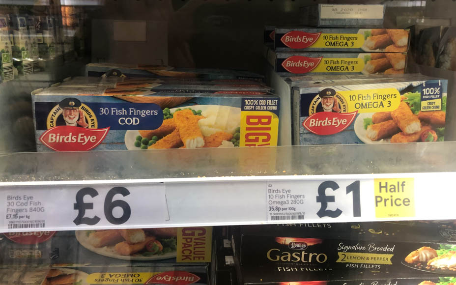 SteepleTimes's tweet photo. Today @SteepleTimes highlights how @Tesco have lost the plot when it comes to pricing @BirdsEye fish fingers: https://t.co/bNHQRy1l6x #BirdsEye #Tesco #FishFingers #CrazyPricing https://t.co/YANoEM3KRq