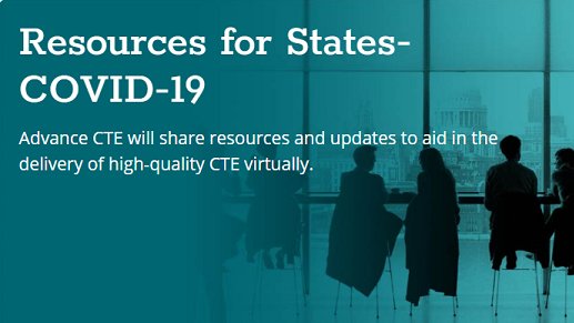 CTEWorks's tweet photo. @CTEWorks has compiled a list of resources and updates for states to use as schools announce closures and the transition to distance learning begins. Read more here: https://t.co/DfOreRUxkz https://t.co/lFyQOSXpb8