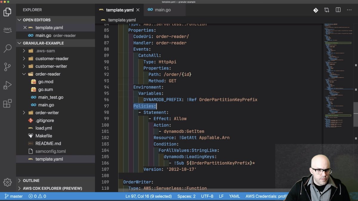 edjgeek's tweet image. I often mention #serverless row-level granularity on @dynamodb ...  @rts_rob  is showing how to do it live on his office hours!! #ServerlessForEveryone #SecurityForEveryone twitch.tv/robsutter