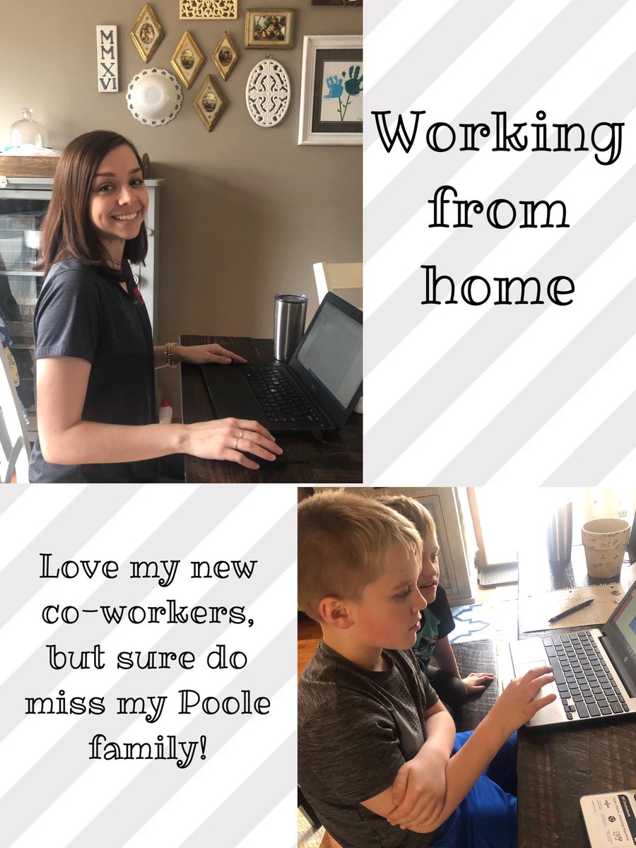 My kitchen table has become a temporary work space/classroom and I miss my staff and students, but my new team and I are working hard and getting things done! #DigitalLearning #StayAtHomeChallenge  <a href="/pauldingboe/">Paulding County School District</a> <a href="/PESTrailblazers/">PooleTrailblazers</a>