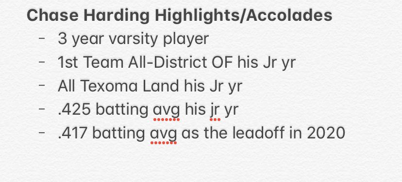 For us <a href="/WISDBearcats/">Whitesboro Bearcat Athletics</a> we want to highlight our seniors during this time. — We will start with our leadoff, Chase Harding.  He was doing  a great job this yr as our leadoff and made a couple of relief appearances on the mound. Thank you for all you’ve done!