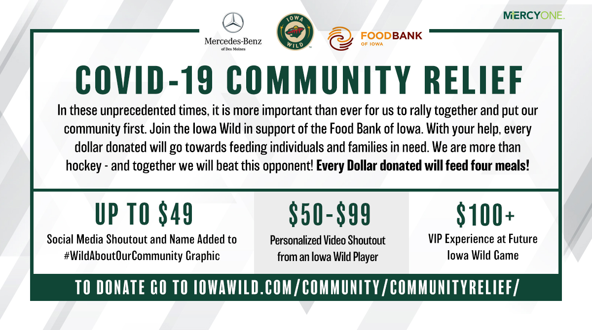 Now and always, we are #WildAboutOurCommunity ❤️ 

Donate now! → iowawild.com/communityrelief