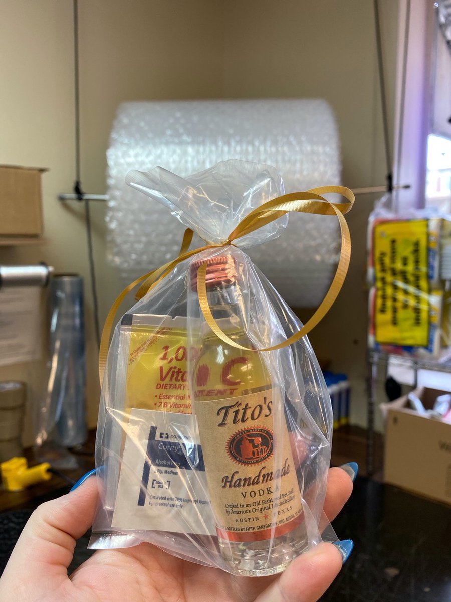 PompeiGiftBaskets (@pompeigiftbaskt) on Twitter photo Introducing .. THE QUARANTINI & QUARANTINI MINI :)
Tito's, OJ, disinfecting wipes/spray, martini glasses, snacks, and vitamin c! Check out our other "survival kits"
bit.ly/3agmu8I
#thequarantini #pompeibaskets #giftbaskets #covid_19 #coronavirus #CoronaVirusChallenge Introducing .. THE QUARANTINI & QUARANTINI MINI :)
Tito's, OJ, disinfecting wipes/spray, martini glasses, snacks, and vitamin c! Check out our other "survival kits"
bit.ly/3agmu8I
#thequarantini #pompeibaskets #giftbaskets #covid_19 #coronavirus #CoronaVirusChallenge