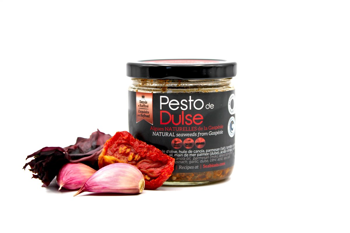 Notre nouveau produit est maintenant disponible: Le Pesto de Dulse 🎉💖 
Cette version « rouge » de notre Pesto est agrémentée de délicieuses tomates séchées et de quelques flocons de Dulse, une algue rouge au goût délicat.
Goûtez-y ! 

Boutique en ligne : boutique-seabiosis.square.site