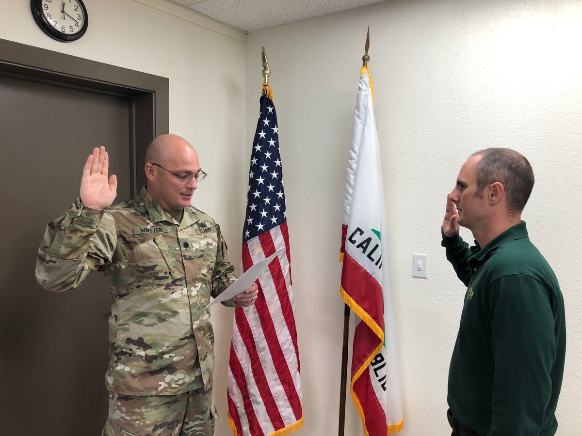 Our EOC team under the leadership of <a href="/CalPolyDEM/">Cal Poly DEM</a> Director Anthony Knight is doing an amazing job managing <a href="/CalPoly/">Cal Poly</a> response to #COVID19ON.  We also thank Anthony for his <a href="/USCG/">U.S. Coast Guard</a> service.  Yesterday Anthony was promoted to Chief Warrant Officer 2! Congratulations!