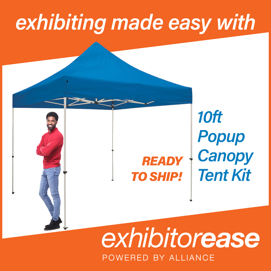 Get the best in lightweight canopy tents from @ExhibitorEase! Perfect for use in the outdoors for a group looking to endure exposure too outdoor elements. Ready to ship today! » bit.ly/3a767LN