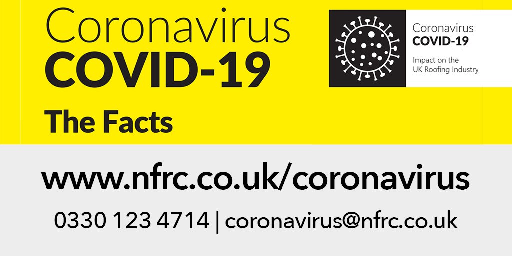 TheNFRC's tweet image. Specific advice to NFRC members regarding the impact of Coronavirus on the UK roofing industry nfrc.co.uk/coronavirus #roofing #coronavirus #NFRCadvice