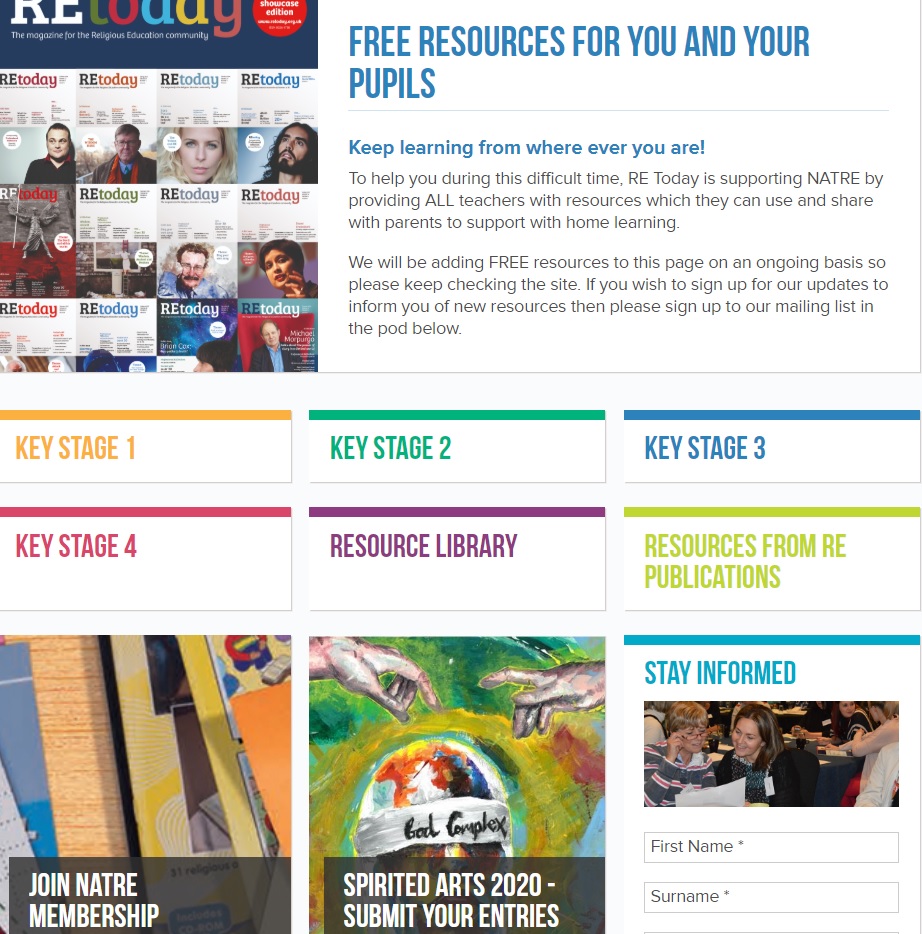 RE_Today's tweet image. 📢FREE PUPIL RESOURCES AVAILABLE📢 RE Today&apos;s team of Advisers, in partnership with NATRE, have produced the first 8 pieces of pupil home learning free for all teachers, parents &amp;amp; pupils to download from the NATRE website. More to come over the next week. ow.ly/ERiN50yQhYM