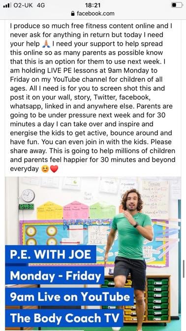 Check this out next week  children for  your PE at home 🏠!