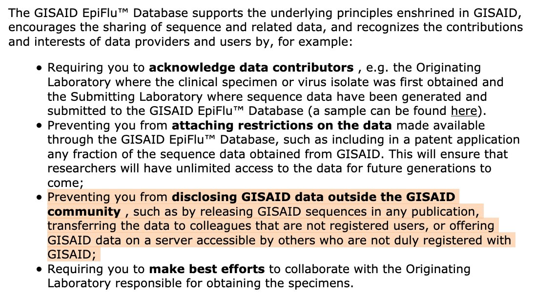 Meanwhile  @nextstrain is getting their data from  http://gisaid.org  which has much more data, ~700 strains, but onerous restrictions on data use and sharing, in particular does not allow sharing any sequence data.