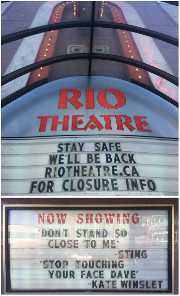 Our  @ArtHouseCon colleagues all over the world are doing their best to keep up spirits, take care of their staff & continue to use the moving image to bring us all together. We're going to share some of their marquees as we find them. First up:  @RioTheatre in Vancouver, BC!