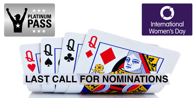 PokerStarsBlog's tweet photo. Response has been tremendous thus far... but time is running out! Friday, March 20 is the deadline to nominate a deserving woman in the International Women's Day Platinum Pass giveaway. 

Use hashtag #PSPCWomen. 

Details: https://t.co/f5UYbMObLA https://t.co/CPZdvcYpEA
