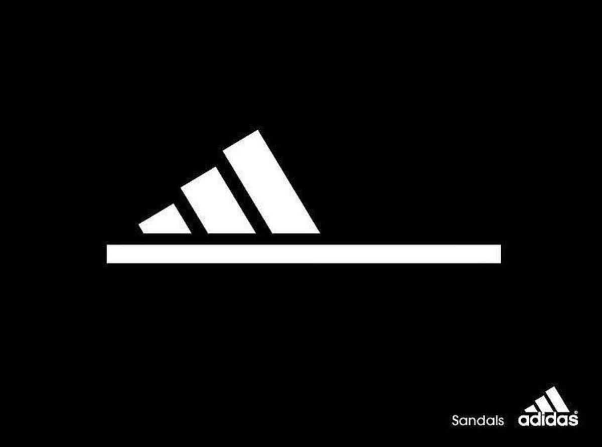 ImprintMG's tweet photo. We love this minimal design @Adidas used to advertise their iconic #Adidas slides. Sometimes the best ideas are the most simple. https://t.co/IEkoY3S8Bc