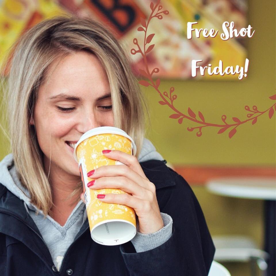 It’s that time of the week again! 
Join us for an extra shot of espresso in your drink for FREE! See you tomorrow! 😍