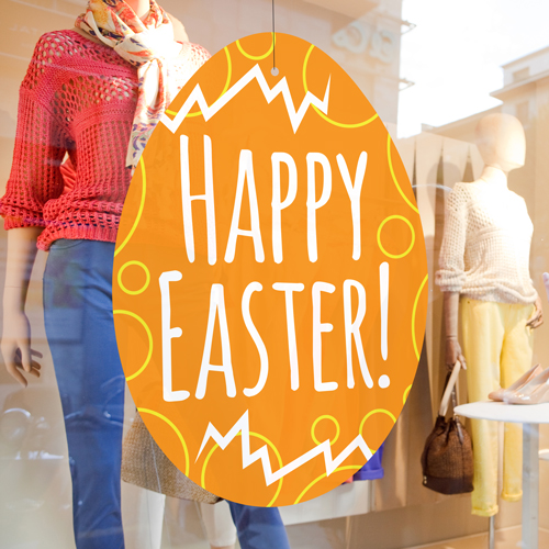 Graphics_UK's tweet image. EASTER EGG HANGING MOBILE SIGN
Grab attention with these large double sided 'Egg' shape hanging signs / ceiling mobile display decorations.
Ideal for hanging in-store or in your shop window using coloured thread OR optional window hooks.
graphicsuk.com/product-page/e…