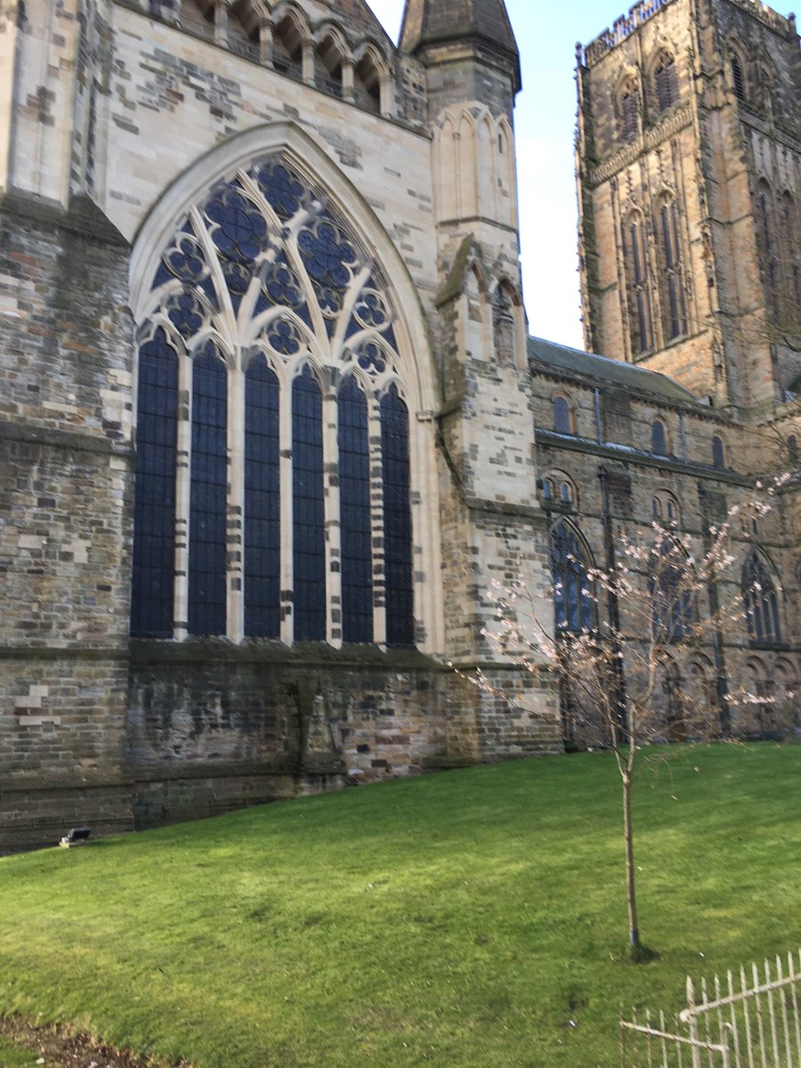 sapphicapuella's tweet photo. I had to attend a virtual meeting today in advance of imminent move to remote working, but our work WiFi was down - so I had to move &amp; *this* was my view, which did make life a bit happier. #DurhamIsBeautiful #DurhamClassics https://t.co/riXPQmxBEH
