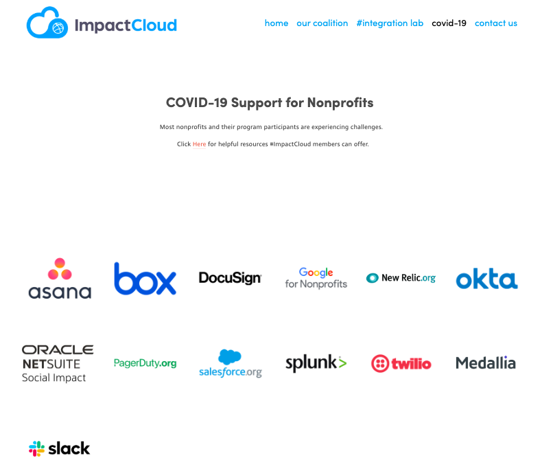 BGBreck's tweet photo. #ImpactCloud members know our nonprofit friends and their program participants are challenged right now. Here's a list of resources from #ImpactCloud - https://t.co/v5W6Q92h2B https://t.co/7ceY383wwf