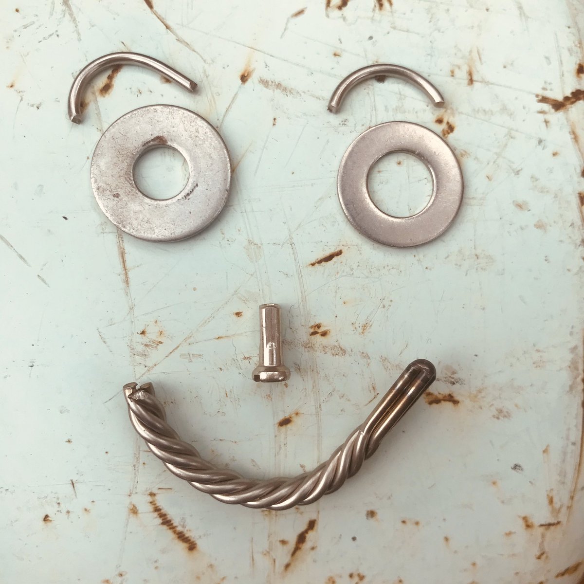 When times are tough, Bike Spoke man says.... #toughtimes #smile