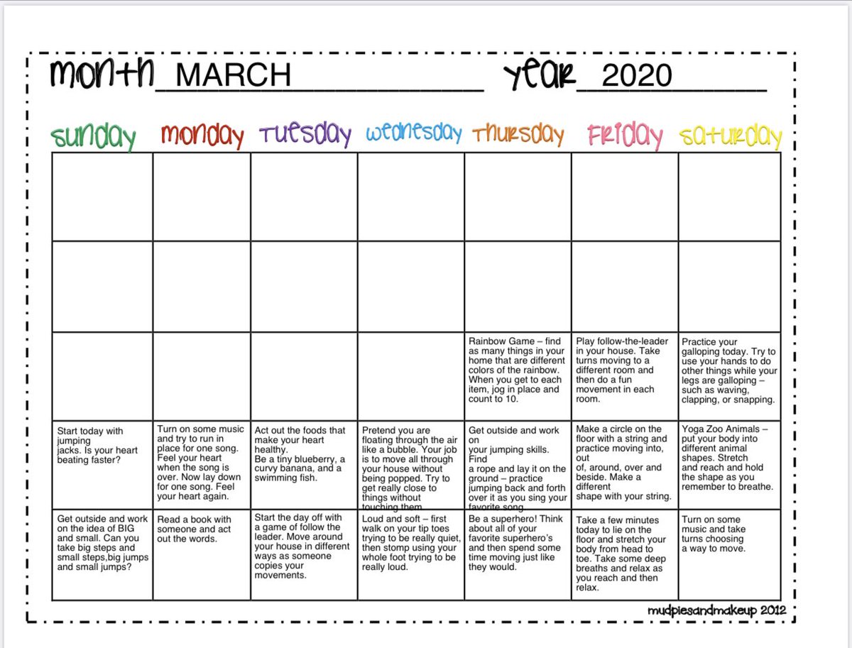 DohanosP's tweet image. Some physical activity plans from Ms. Steinmetz. #gettosteppin👣 #