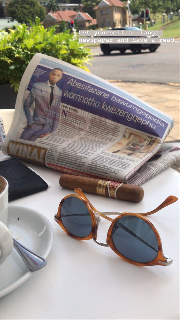 MarcMarcpercy's tweet photo. Get yourself Ilanga newspaper 🗞
_____________________________________________
Remember any recognition is a sign of a great future,success and leadership ............
Not everyone will see it but only those who are meant to see it!! #Africanitalian https://t.co/5Lss1gHu43