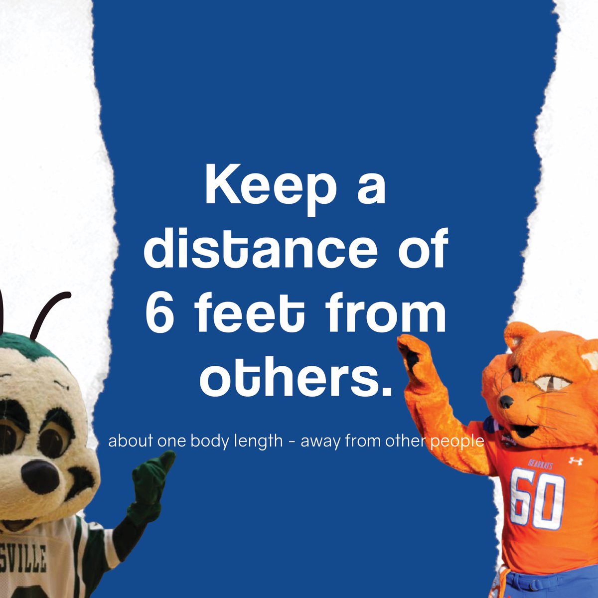 shsustuaffairs's tweet photo. Bearkats, social distancing is extremely important to slow down the spread of COVID-19. Here’s how to do it:
.
#SHSU #EatEmUpKats #Bearkats #StudentAffairs #WhereSpiritTraditionAndServiceBegin #SocialDistancing #COVID19 https://t.co/HEIgCtEJU0