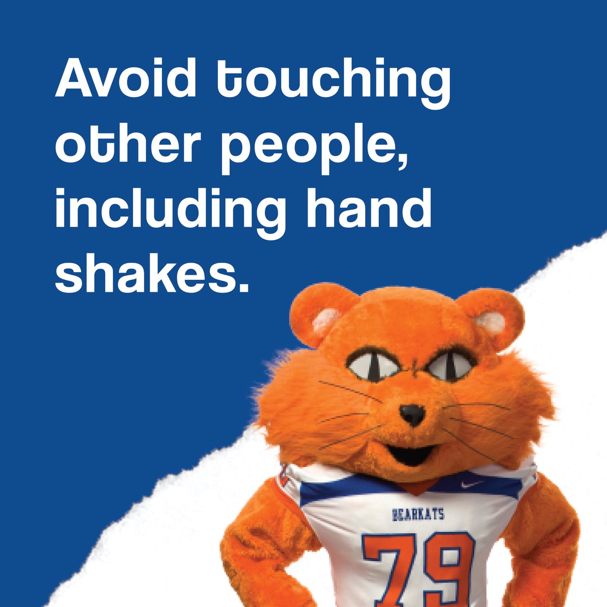 shsustuaffairs's tweet photo. Bearkats, social distancing is extremely important to slow down the spread of COVID-19. Here’s how to do it:
.
#SHSU #EatEmUpKats #Bearkats #StudentAffairs #WhereSpiritTraditionAndServiceBegin #SocialDistancing #COVID19 https://t.co/HEIgCtEJU0