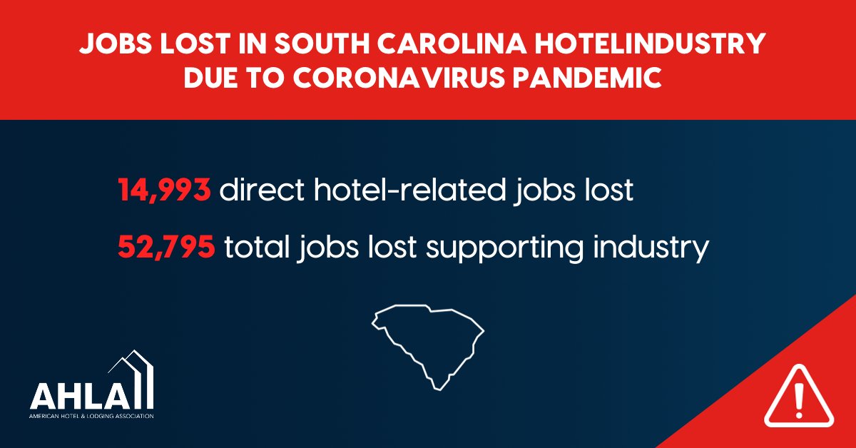 AHLA's tweet photo. One South Carolina hotelier on a drop in occupancy due to #coronavirus: “It will be hard to survive and keep our 35 employees if it continues.” #COVID19 @senatortimscott https://t.co/QU6Szy3bRY