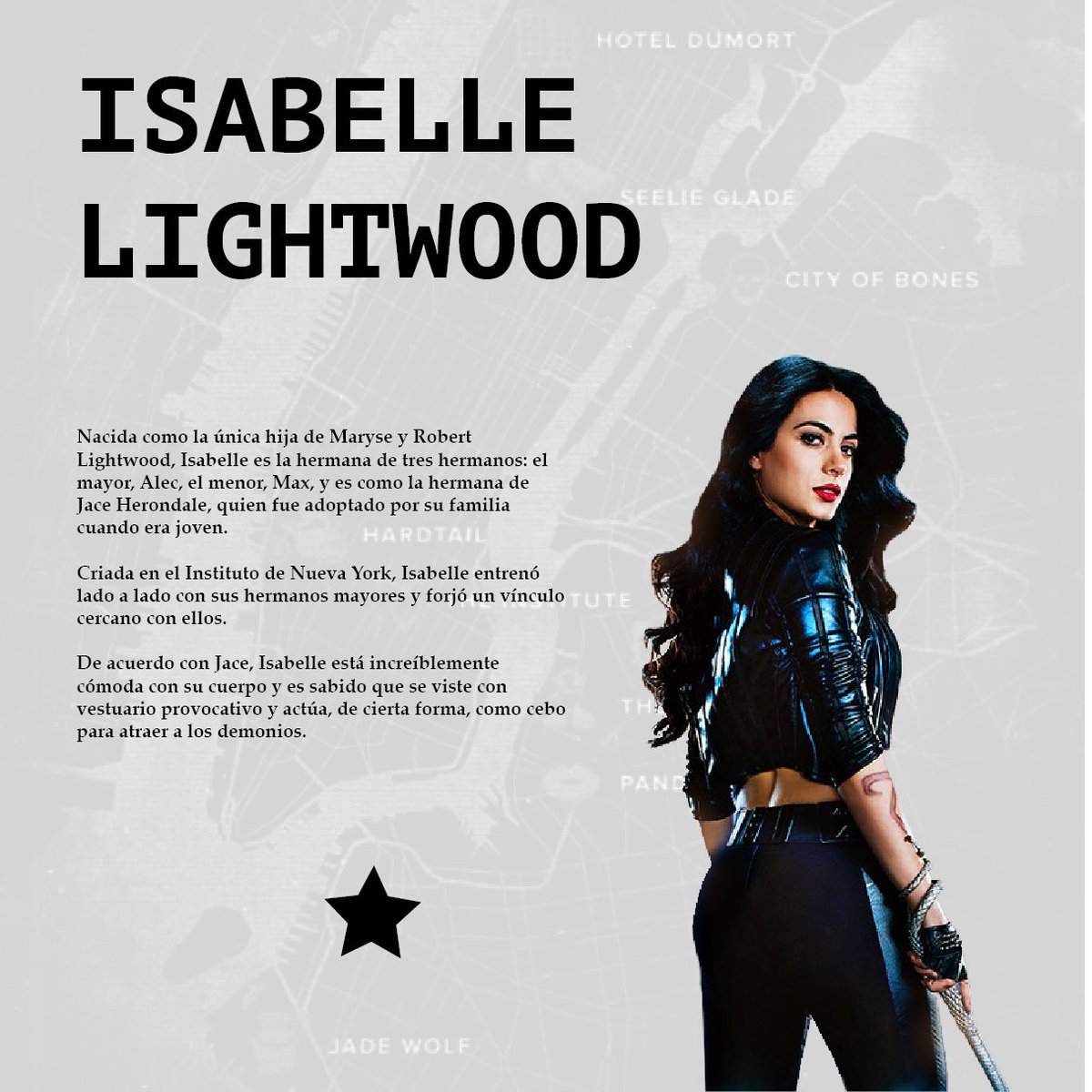 xGirlNormalS's tweet photo. ISABELLE LIGHTWOOD 

      -   𝕊ℍ𝔸𝔻𝕆𝕎ℍ𝕌ℕ𝕋𝔼ℝ  -
                  Alec and Max sister 
❝  Yo decidí madurar ¿Recuerdas?❞
               Maestra de armas 
                    Medica Forence 

ー ShadowhunterRP 
ー Personaje adaptable 
ー Multiverse 

RT , ↺ https://t.co/iZs6ATU8JW