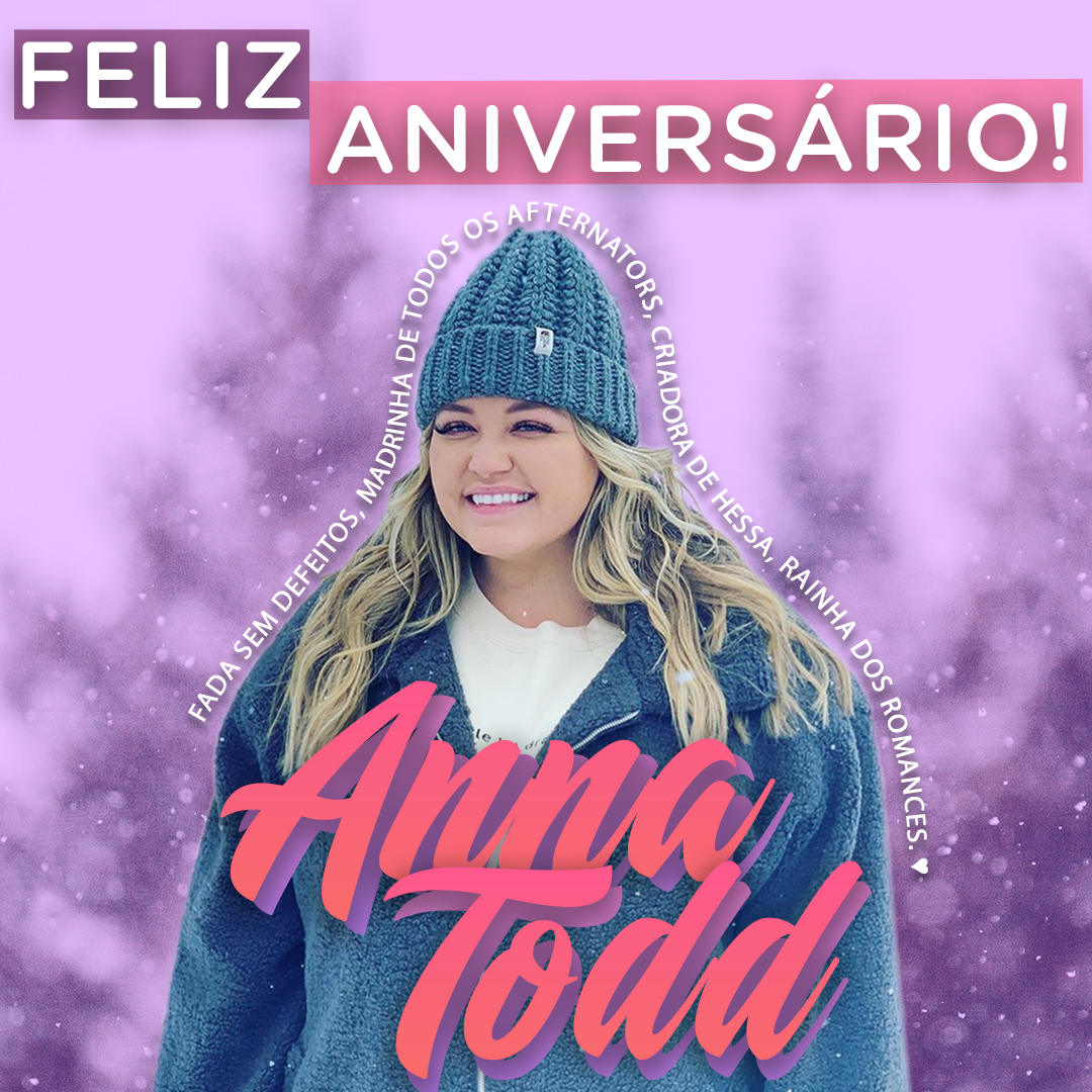 DiamondFilmsBR's tweet photo. Hoje o ra ra ra tim bum vai para a nossa musa Anna Todd!👏🎈🎂
Obrigada por ter criado esse universo que tanto amamos! 💜 https://t.co/KuYJjlk1M8