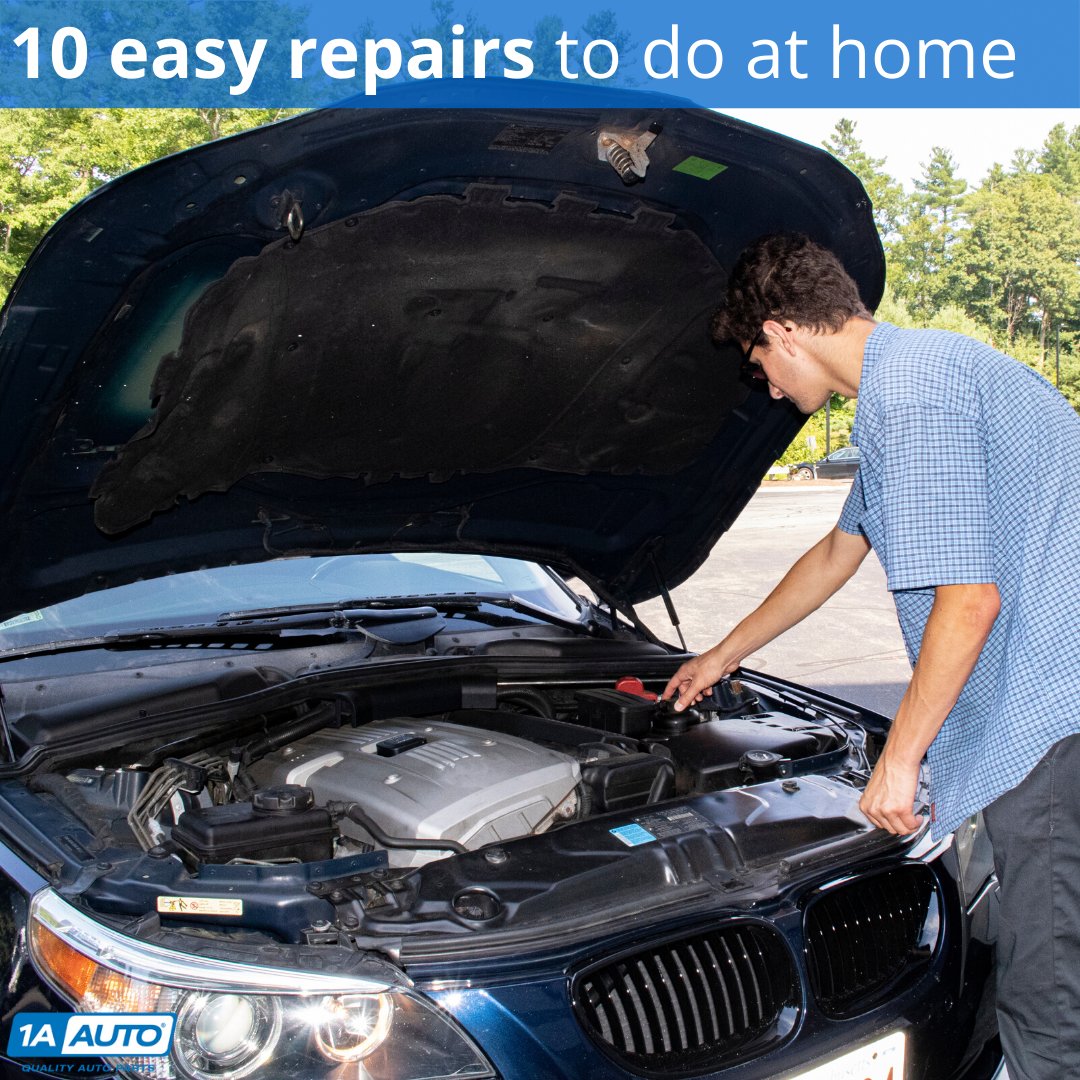 1AAuto's tweet photo. Read our blog post for 10 #easy #repairs you can do at home with #videos to show you how: https://t.co/SSTBO8MVmI #EasyRepairs #RepairAtHome https://t.co/JPwm63W6cH