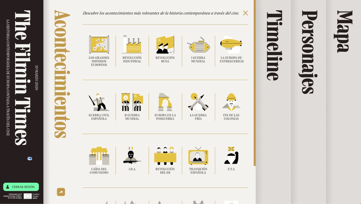 jorgepm91's tweet image. Esto que ha hecho @Filmin es una absoluta genialidad. 'The Filmin Times' es, además de un catálogo de películas excepcional, otra forma de aprender historia a través del cine. thefilmintimes.com