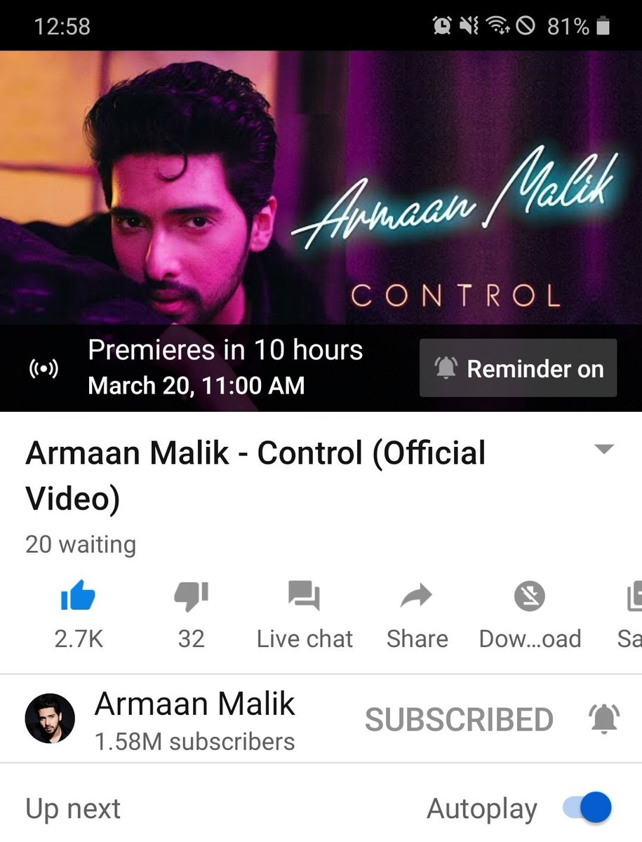 umme8517's tweet image. Yaay super duper excited for it 
#controltoday
@ArmaanMalik22 alarms set on 9.30 am and 11 am 20 march