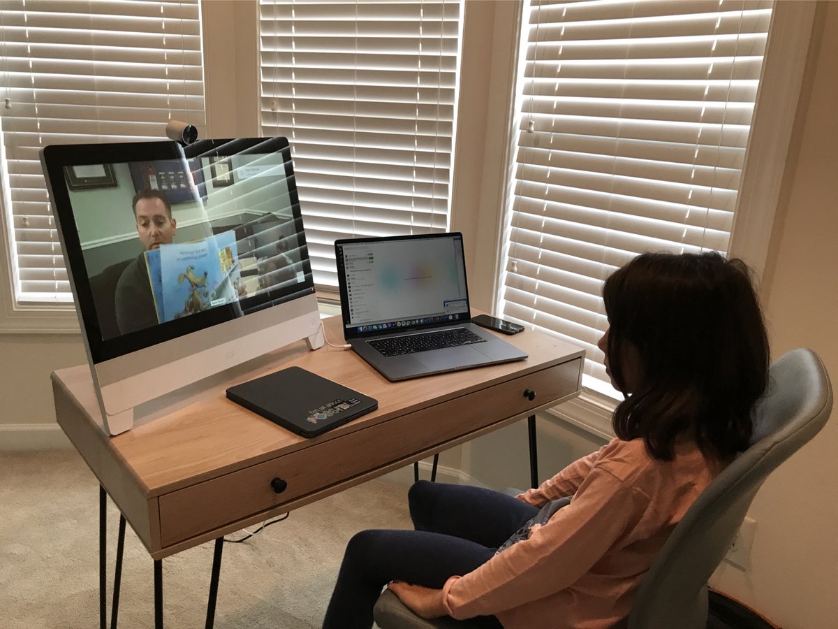 lpuig8's tweet photo. Welcome to #TheNewNormal ! This morning, we had an amazing experience with some co-workers and their #children reading some books, connected through #Webex.
It's incredible to see how the technology combined with creativity and empathy can make the difference

#remotework #Cisco https://t.co/wEot3aKioc
