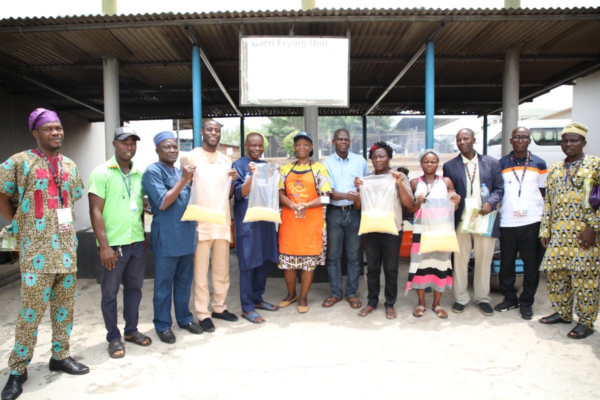 HarvestPlus_Ng's tweet photo. ...Activities during the meeting focused on helping participants identify areas of interest/investment in commercial seed production, weed control, gar &amp; fufu processing, and combobite processing. #harvestplus #biof https://t.co/CnKrdrX6R5
