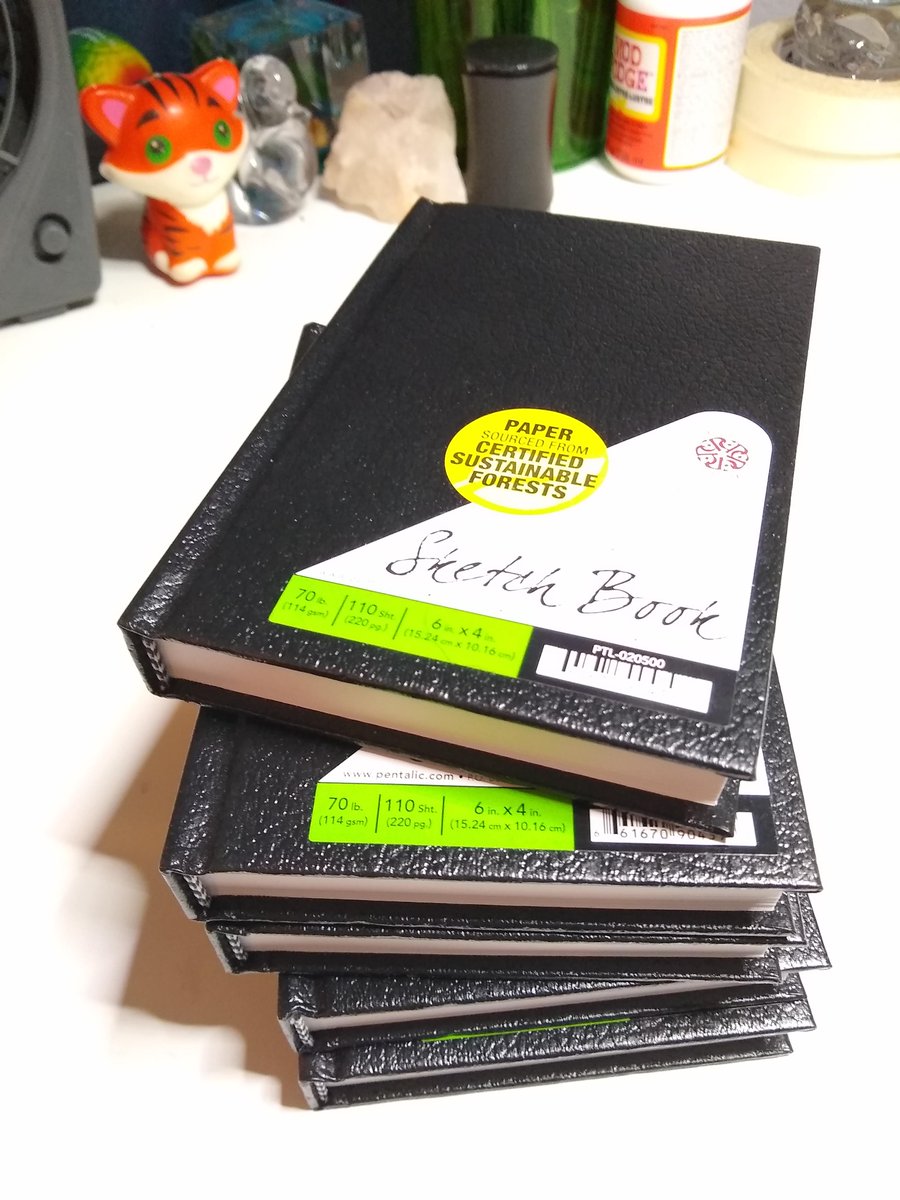 illusorymemory's tweet photo. I haven’t been able to draw much recently between work and injuring my arm, but I am better now getting ready to draw every Pokemon in order super excited to have all the sketchbooks ready for me to start. #Sketchbooks #Update https://t.co/9ZLfS3zA6o