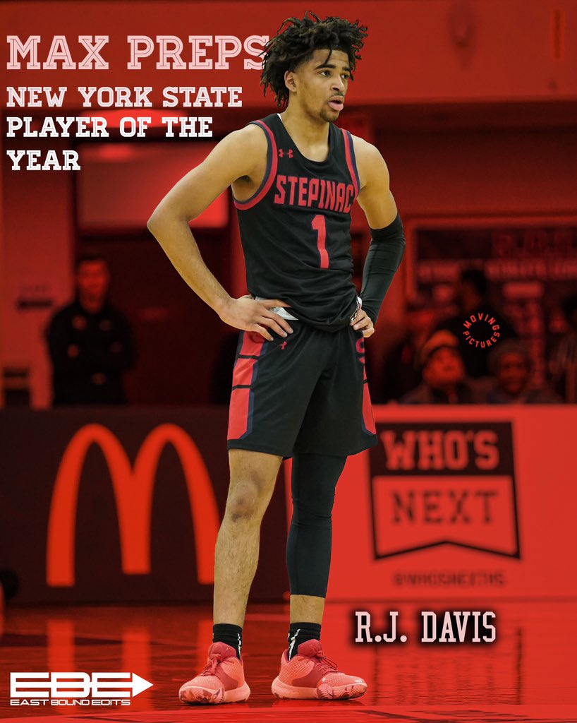 step_basketball's tweet photo. Just announced and congratulations, @MaxPreps has named R.J. Davis @ariidavis_ the Player of the Year for New York State for the 2019-2020 season. Announcement stated - “Averaged 26.5 points, eight rebounds, 5.3 assists and 2.1 steals per game to lead the Crusaders! #Stepinac https://t.co/m0DtcsT8CN