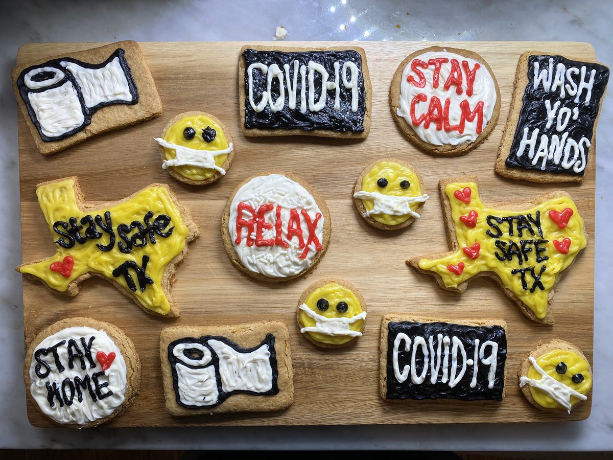 Cadieeeee's tweet photo. Self isolation hit hard today, but cookies always seem to make life a little sweeter even through hard times. In all seriousness - stay home, listen to the drs. and check on your extrovert friends. #QuarentineLife #coronavirus https://t.co/QakE3qqFE4