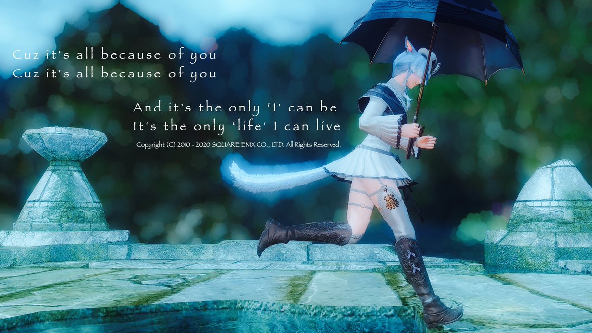 𝕙𝕒𝕜𝕦𝕣𝕚𝕟 𝕃𝕦𝕖𝕃𝕦𝕖 のおまけss 傘拍子 Ff14 おはミコ 本日のミコッテ Gposers Gshade Ffxivsnaps