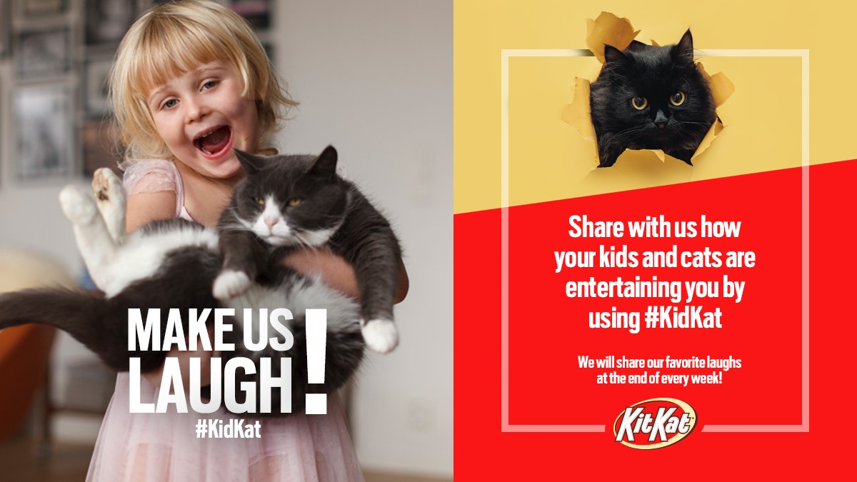 Make us laugh! Share a photo of how your kids and/or cats are keeping you company at home. We’ll share our faves #KidKat 😻