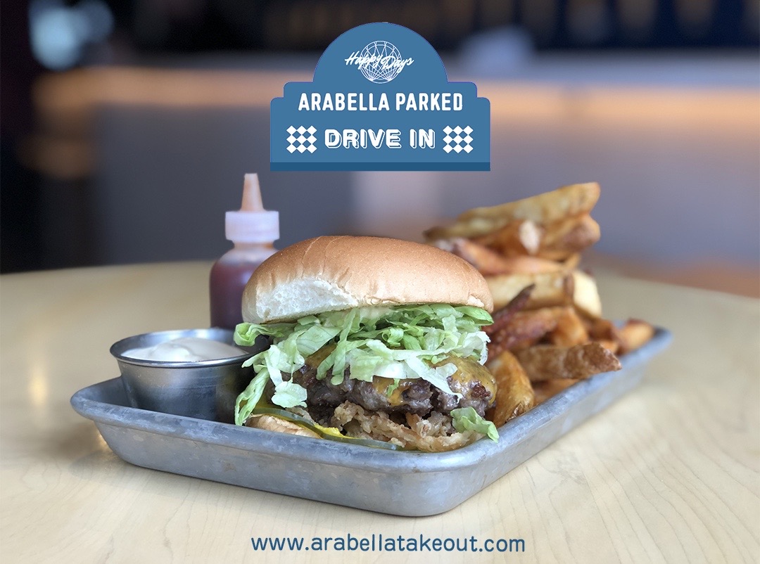 ARABELLA PARKED TAKEOUT LAUNCHES TOMORROW FT. YOUR FAVS DELIVERED TO YOUR TRUNK. SITE GOES LIVE AT 11:30AM. SET YOUR ALARMS.