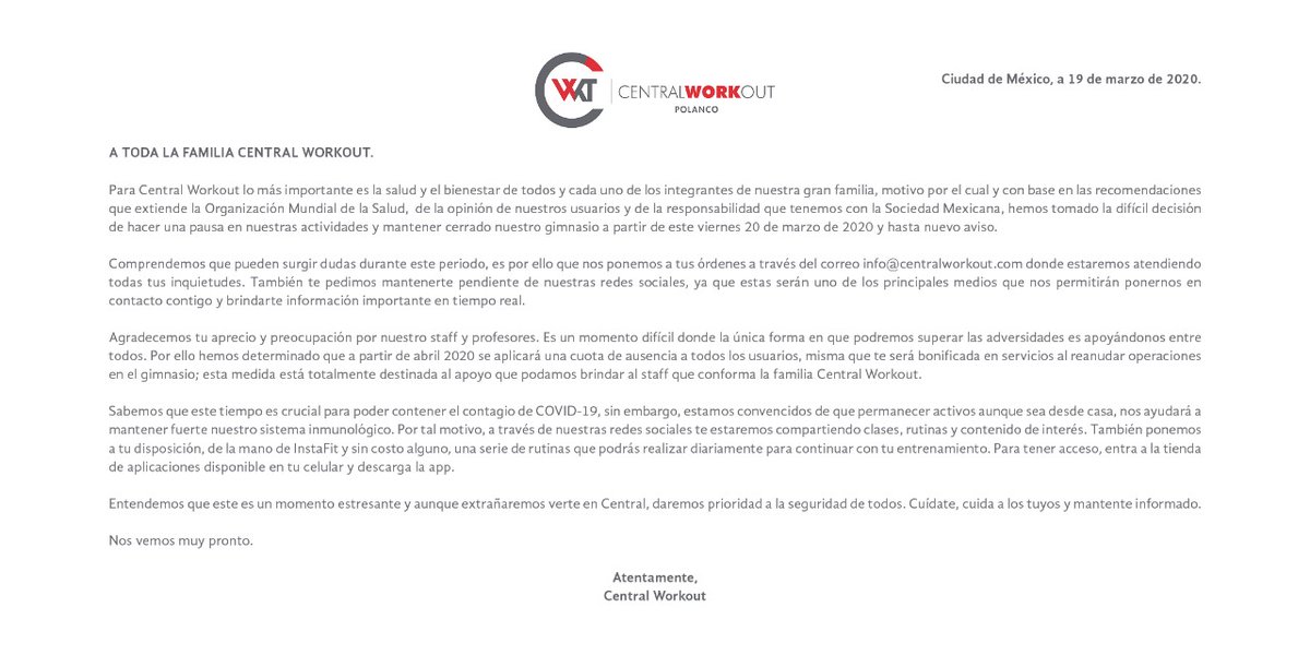 Central_WorkOut's tweet photo. Información importante. https://t.co/PxTBfVVZ4A