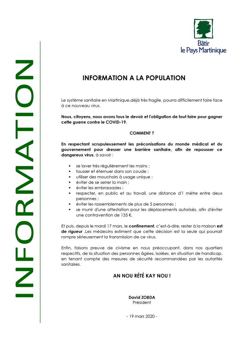 #INFORMATION A LA POPULATION