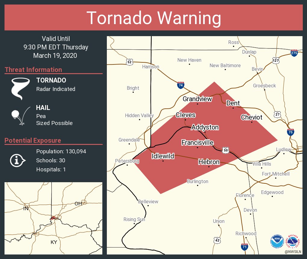NWS Tornado on Twitter "Tornado Warning continues for Dent OH, Cheviot